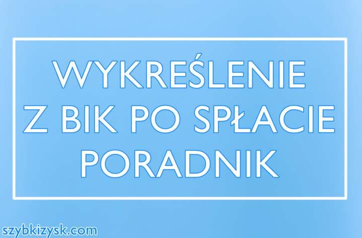 Wykreślenie z BIK po spłacie - poradnik