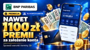 BNP Paribas 1100 zł za założenie konta