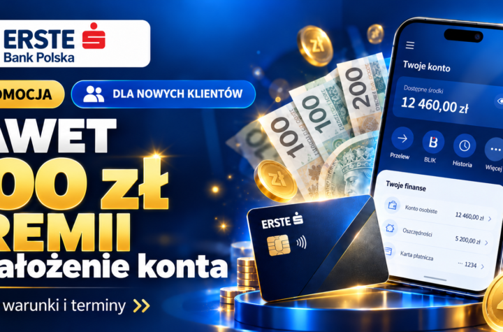 Erste 700 zł za założenie konta