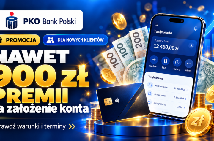 PKO 900 zł za założenie konta